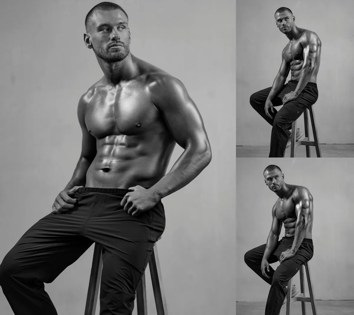 Jacques O'Neill black and white portrait at Bailey Studio